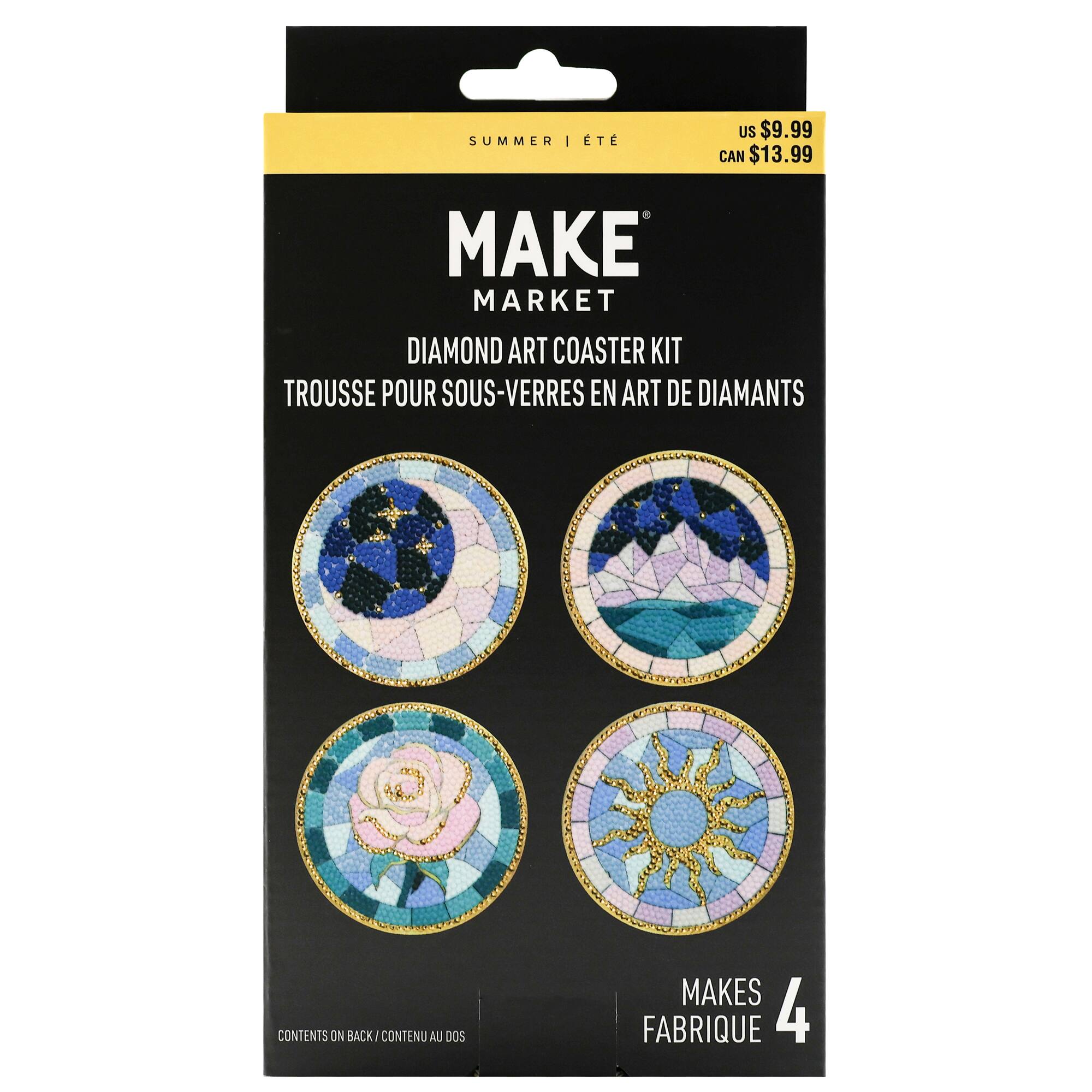 Starlit Romance Diamond Art Coaster Kit by Make Market®